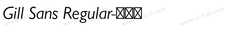 Gill Sans Regular字体转换
